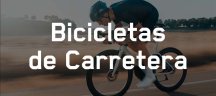 Banner de la categoría de bicicletas de carretera de Orbea que muestra a un ciclista en la bicicleta con el manillar bajo y la inscripción «Bicicletas de carretera».