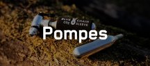 image montrant la pompe à cartouche de CO2 BLUECHAIN et lien vers une page de catégorie appelée pompes à vélo