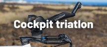 Close-up van een Vision-cockpit voor triatlonfietsen