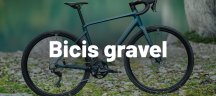 Bicicleta gravel CUBE en un terreno de gravilla