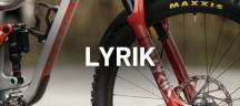 Imagen de una bicicleta  con amortiguadores RockShox de la serie LYRIK