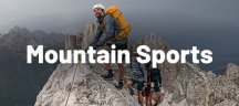 Gruppe von Bergsteigern beim Klettern in den Bergen mit VAUDE Ausrüstung