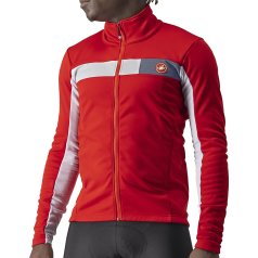 Castelli Mortirolo 6S Jacket Men - red/silver grey-silver