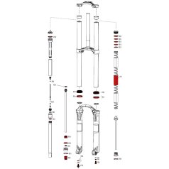 RockShox Service Kit Full for BoXXer Team - 11.4018.055.020
