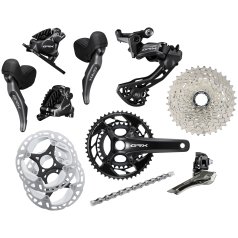 シマノ GRX FC-RX820 Shimano GRX FC-RX820 1x 12-Speed Crankset [IFCRX8201DXB2]