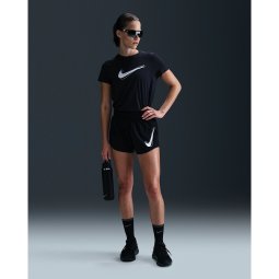 Nike Dri-Fit One Swoosh Mid-Rise Brief Shorts Women - black