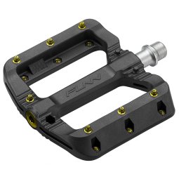 Funn Black Magic Flat Pedals - red pins | BIKE24