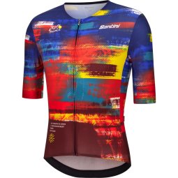 Santini UCI Rainbow Stripes Neck Warmer RE493--WORLD - white