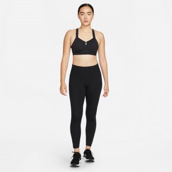 Nike Dri-FIT Swoosh High-Support Unpadded Sports Bra Women - Cup Size C -  black/black/dark smoke grey/white DD0428-010