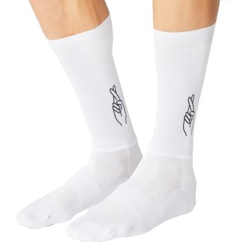 FINGERSCROSSED Merino Cycling Socks - White