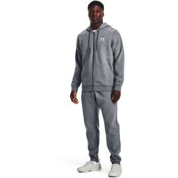 Under Armour ESSENTIAL - Hoodie - pitch gray medium heather/grey