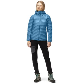 Norrona trollveggen superlight down850 Hood Jacket Women - Hawaiian Surf