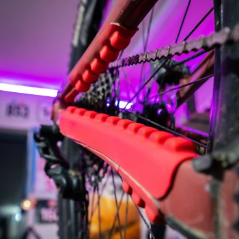 Dilwe 4 Pezzi Protezioni Per Pedivella Bici In Silicone – Rosso – Antigraffio E Antiurto