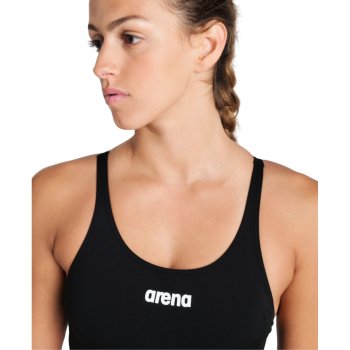 arena Performance Solid Team Swim Tech Swimsuit Women - Black/White ...