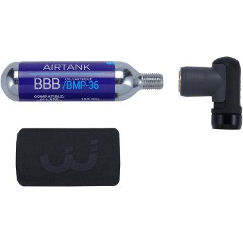 XLC CO2 Patroonpomp PU-M03 – Snel Band Oppompen, Aluminium, Geschikt Voor DV/SV/AV, Inclusief 3 Patronen, Zwart