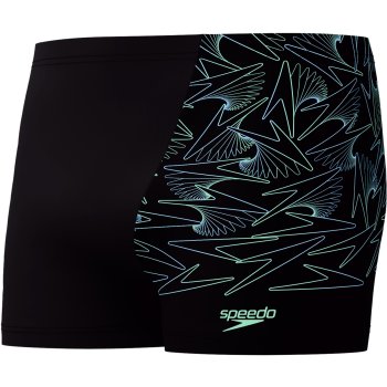 Speedo Hyperboom V-Cut Jammer Homme – Maillot De Bain Entraînement Résistant Au Chlore – Séchage Rapide – Noir/Gris Anthracite/Blanc – Taille 48