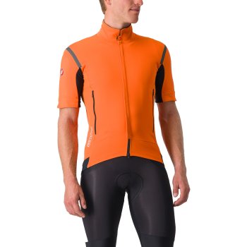 Castelli Perfetto RoS 2 Convertible Jacket Men - red orange/dark grey 857