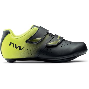 Northwave Core Road Shoes Junior - black/yellow fluo 04 | BIKE24