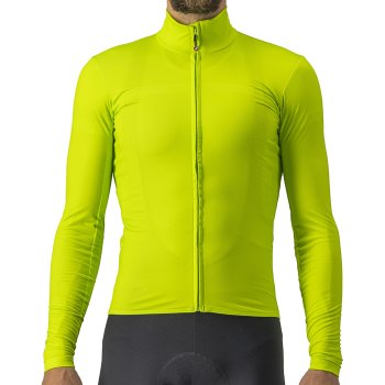 Castelli Pro Thermal Mid Long Sleeve Jersey Men - electric lime 383 ...