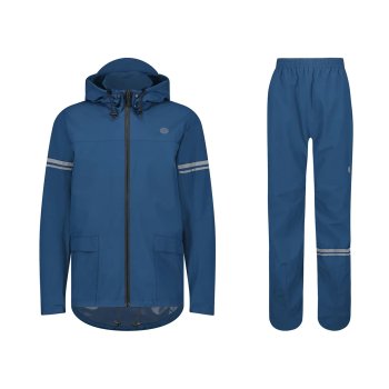 Agu Essential Original Unisex Regenpak Regenbroek En Regenjas Set Teal Blue