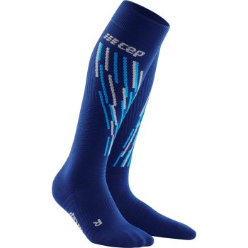 CEP Compression Calf Sleeves Reflective Nighttech Mens - Blue - Size V