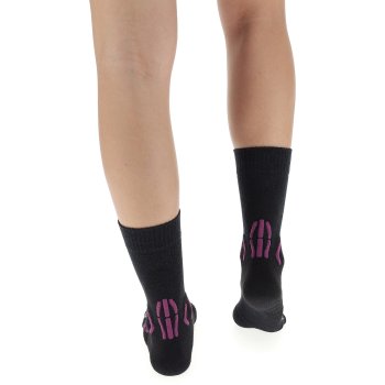 UYN RUN COMPRESSION FLY CHAUSSETTES DE RUNNING Femme ANTHRACITE / CORAL FLUO