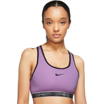 Nike Swoosh On The Run Medium-Support Sports Bra Women - rush fuchsia ...