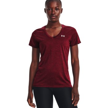 Under Armour UA Tech™ Twist V-Neck T-Shirt Women - Dark Maroon/Cordova Red