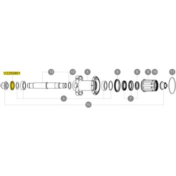 Mavic ID360 Hub Bolt UB small - V2250901 | BIKE24