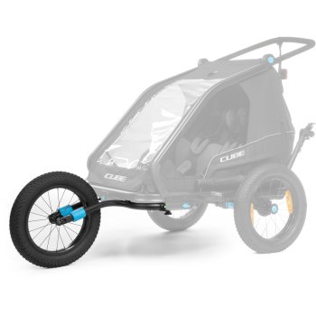 CUBE Fat Wheel Jogger Kit for Kids Bike Trailer Double - musta | BIKE24