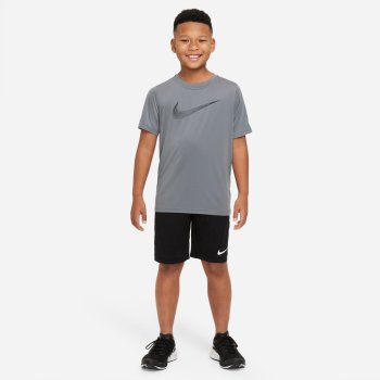 Nike Dri-FIT Short-Sleeve Training Top Kids - smoke grey/black DM8535-084