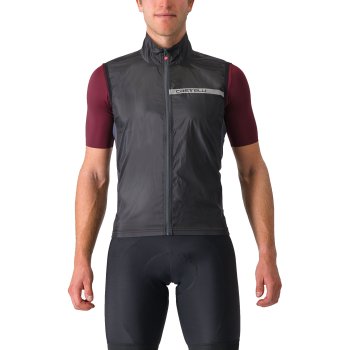 Gilet Castelli Squadra Stretch - Veste Sans Manches Homme Coupe-Vent Et Respirante