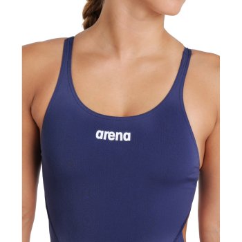 arena Performance Solid Team Swim Tech Swimsuit Women - Navy/White | BIKE24