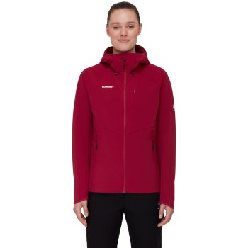 Mammut Ultimate Comfort Softshell Hooded Jacket Women - blood red