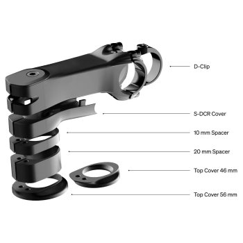 Deda Elementi Superbox DCR – Attacco Manubrio Integrato 31,7x100mm Per Cavi Nascosti, Nero