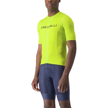 Castelli Prologo Lite Jersey Men - electric lime/deep green 383 | BIKE24