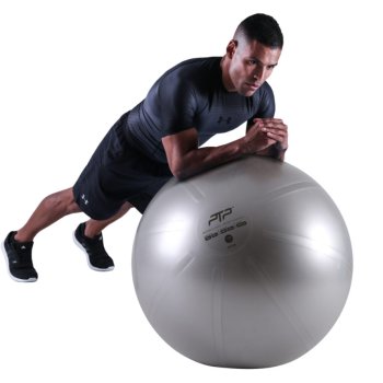 Ptp Coreball 75cm Gymnastics Ball & Pump - Steel Grey 