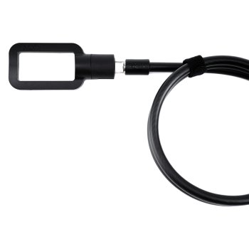 Trelock ZS180 Cavo D'acciaio Con Occhielli Per Lucchetto – Diametro 12mm, Lunghezza 1,8 Metri, Antiruggine, Nero - copertina