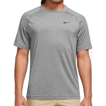 Nike Dri-FIT Ready Short-Sleeve Fitness Top Men - smoke grey/heather ...