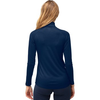 Norrona femund pureUll Zip Neck Long sleeve Base Layer Women - Indigo Night