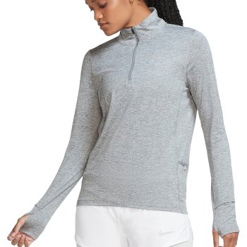 Nike 1/2-Zip Running Top Women - smoke grey/lt smoke grey/reflective ...