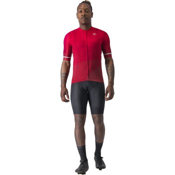 Castelli Orizzonte Jersey Men - rich red/red-white 645 | BIKE24