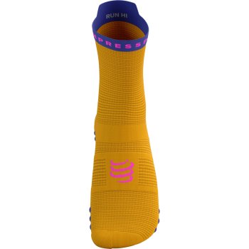 Compressport Pro Racing Compressiesokken V4.0 Run High - Saffron Dazz Blue