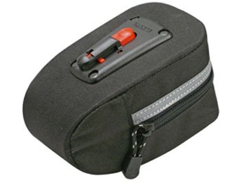 KlickFix 0299XL Unisex Fietstas voor volwassenen, Micro Sport 200, uitbreidbaar, zwart, 11 x 18,5 cm, 12 cm, 1,5 l, EU