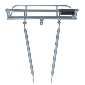Basil Portland Front Carrier high - aluminium | BIKE24