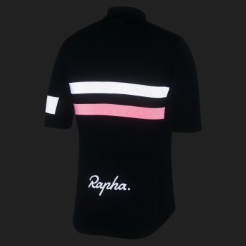Rapha Brevet Short Sleeve Jersey Men - dark navy/high-vis