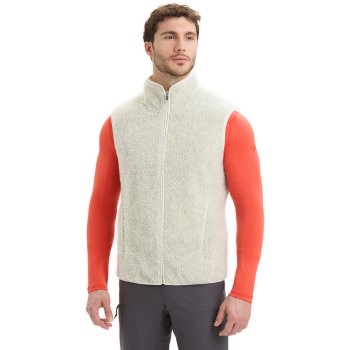 Icebreaker RealFleece™ Merino High Pile Vest Men - Ecru HTHR/Snow