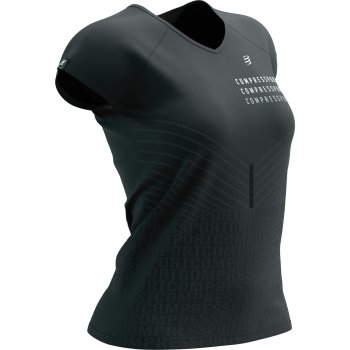 Compressport Performance T Shirt Women   Black Edition 2023 Black White 3 1436209 