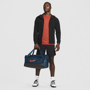 Nike Brasilia 9.5 Training Duffel Bag 41L Small armory navy black picante red DM3976 478