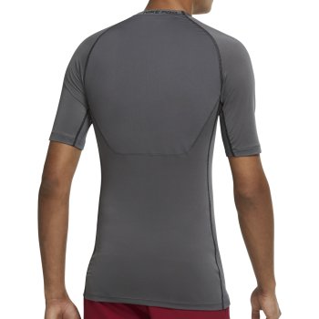 Nike Pro Dri-FIT Men's Tight Fit Short-Sleeve Top, Iron Grey/Black